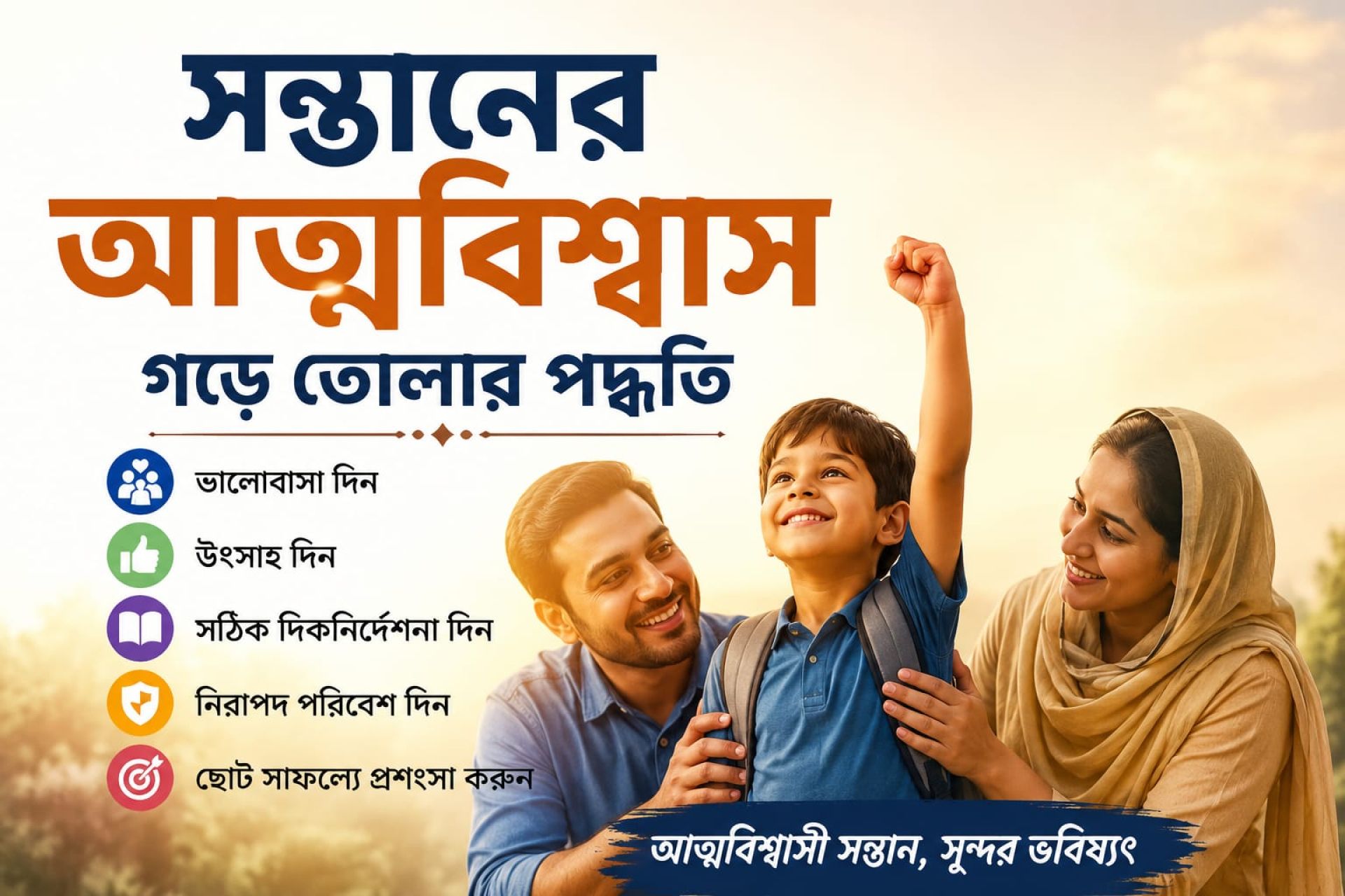 আত্নবিশ্বাসী সন্তান, সুন্দর ভবিষ্যৎ